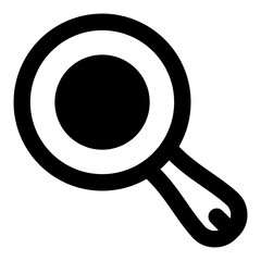 Magnifying glass line solid vector