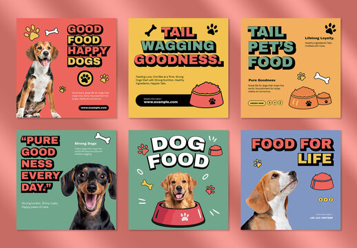 Dog Food Social Media Post Templates