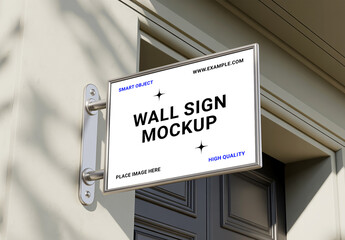 Wall Signboard Mockup Template for Outdoor Branding