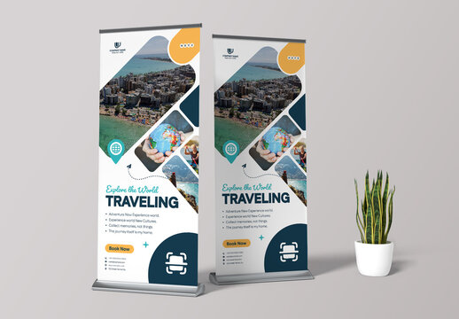 World Traveling Rollup Banner Layout