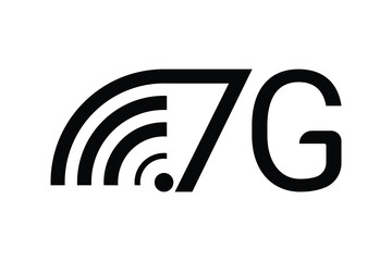 7G The WiFi icon symbol represents a wireless internet network connection signal as a vector illustration design or 3D button sign