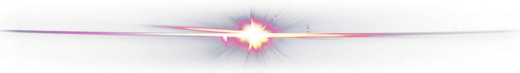 Vibrant light flare with abstract horizontal optical lens effect
