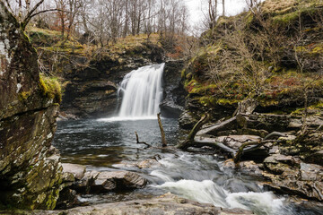 Long Exposure of Rob Roy’s Bathtub Waterfall in the Scottish Highlands