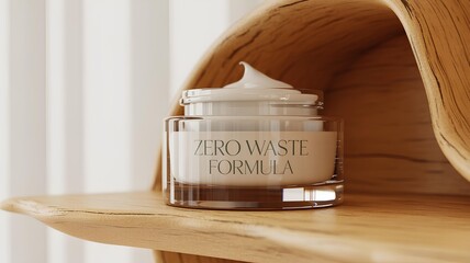 Ethical brand featuring zero waste formula cream symbolizing natural wellness