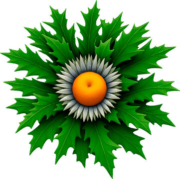 flor conocida como Eguzkilore (Cardo de la especie Carlina acaulis), que es un s&iacute;mbolo muy importante en la cultura vasca.