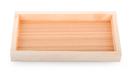 wood plate isolated on white background.