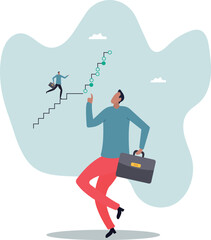 Digital transformation, company use technology and innovation to optimize workflow and change future.about a man and his life.