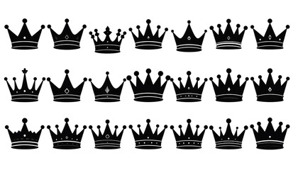 Collection of Elegant Black Crowns.