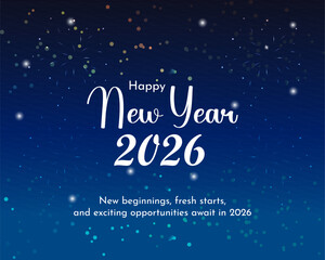 Happy New year party eve celebration background with fireworks vector illustration.