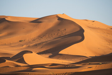 Dunes in Merzouga desert, Morocco