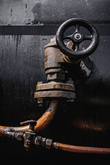 Details of an old steam locomotive