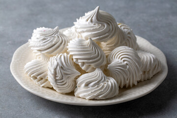 French Meringue on the plate