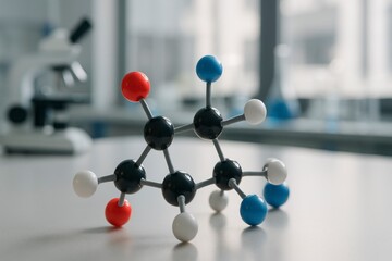 Molecule Model on Laboratory Table