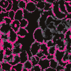 Childish Cartoon Style Abstract Big Macro Scales Flowers, Trendy Meta 6 colors, multi color sets, suitable for printing on surface, textile, fabric, seamless pattern vector art, vector drawn, pattern