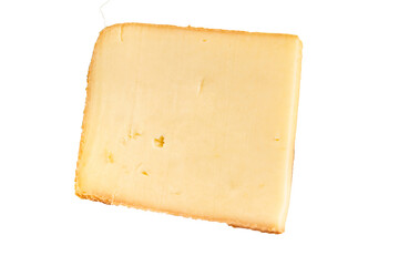 Raclette cheese portion slicing natural product tasty snack fresh delicious gourmet food background on the table rustic top view copy space