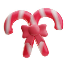 Candy Cane with Bow