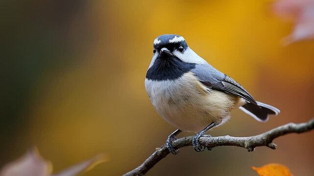 carolina chickadee bird on a branch video