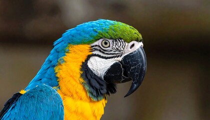 Colorful Macaw Parrot Close-up.