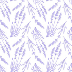 Lavender seamless pattern.