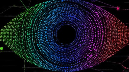 Abstract eye illustration digital graphic of surveillance and data - Powered by Adobe