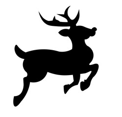 minimalist black reindeer silhouette design