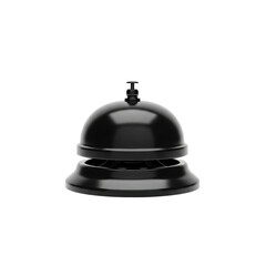 Sleek black service bell for hotel reception or customer assistance