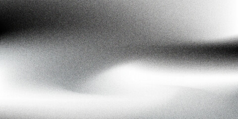 Black dark gray silver white wave abstract background for design. Light wave, wavy line. Ombre gradient. Noise rough grungy grain brushed metal metallic effect.eps10 © HIJAU