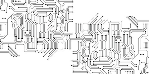 Circuit board abstract technology on white background 