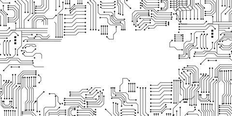 Circuit vector illustration design template stock illustration