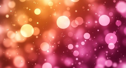 Obraz premium Colorful abstract bokeh background with warm glowing lights for festive holiday design