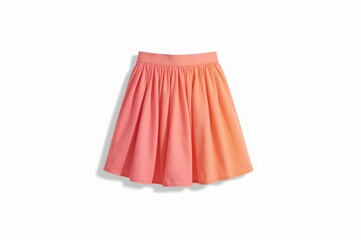 Ombre coral girls skirt, studio shot, white background, e-commerce