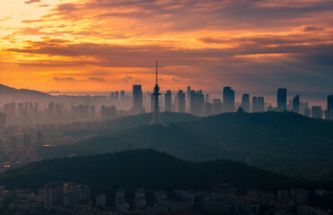 Qingdao TV Tower Urban Environment, Shandong Province, China