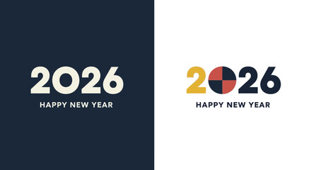 Welcoming 2026 New Year Celebration Designs with Clean Modern Typography