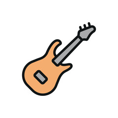 Guitar icon for vibrant music and entertainment platform design.