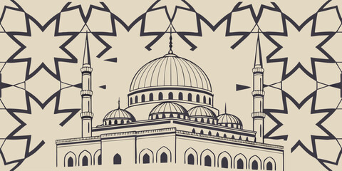 Islamic Geometric Polygon Star Tile Seamless Pattern Design