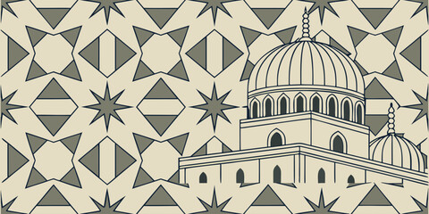 Islamic Tessellation Star Polygon Seamless Geometry Vector
