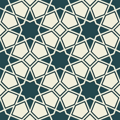 Islamic Geometric Pattern with Star and Polygon Shapes Seamless