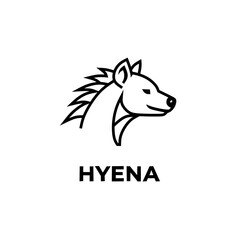 Stylized Hyena Head Logo Vector Illustration