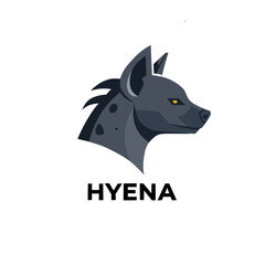 Minimalist Wild Hyena Symbol for Brand or Tech Icon logo Vector 