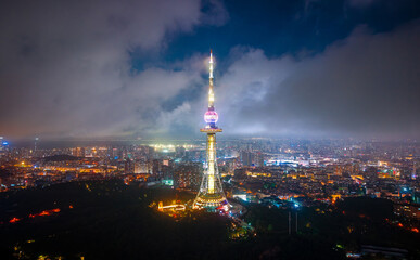 Fototapeta premium Qingdao TV Tower Urban Environment, Shandong Province, China