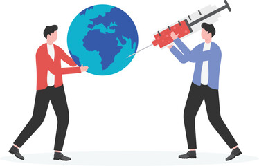 Businessman riding a rocket looking through binoculars, Business concepts for development and moving forward to success,
