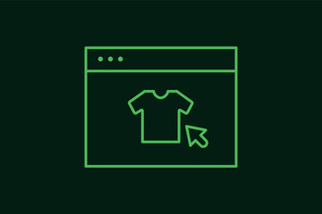 online shopping illustration in flat style design. Vector illustration.	
