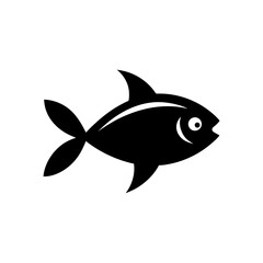 Minimal fish vector set with white background for aquatic symbol and ocean inspired illustration