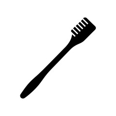 Simple toothbrush silhouette vector design for clean teeth and healthy dental hygiene concept