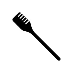 Simple toothbrush silhouette vector illustration for dental hygiene and oral care design