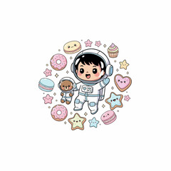 cute astronaut design  very cool
