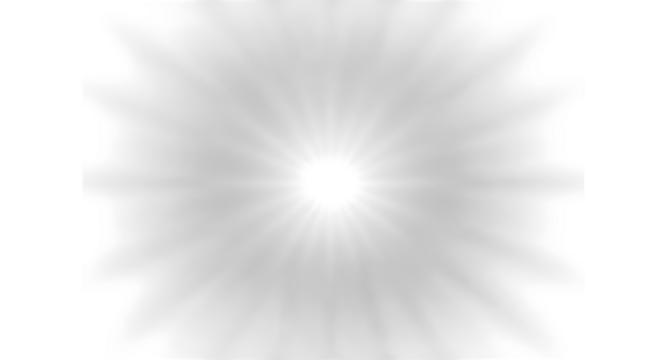 A bright white light emanating from the center against a dark background with starburst pattern effect