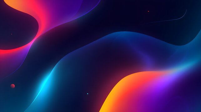 Vibrant neon shapes create a futuristic digital background ideal for modern design concepts - Powered by Adobe