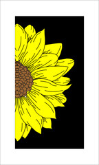 wonderful sun flower design vector