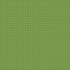 Seamless Green Geometric Pattern with White Rounded Star Cross Motifs